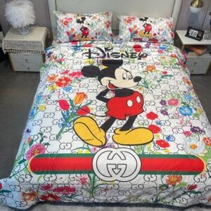 NEW Disney Mickey Mouse Colorful Floral Duvet Cover